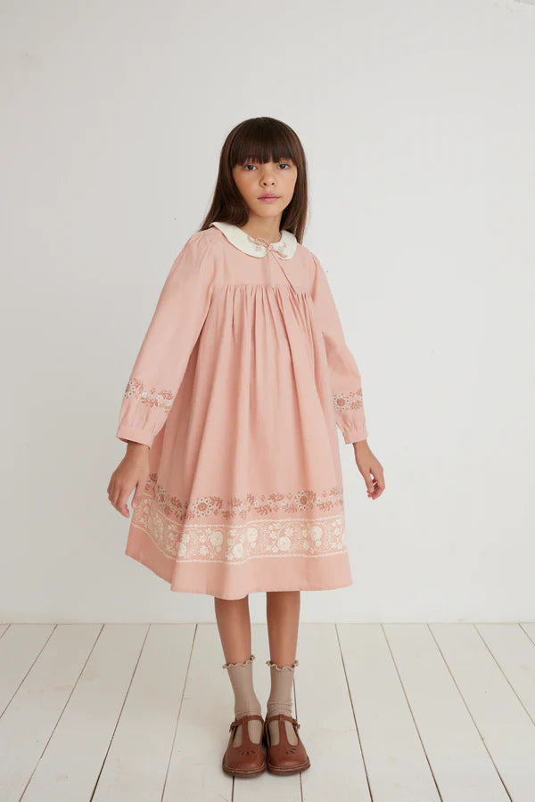 BEBE ORGANIC SCARLET DRESS / DUSTY BLOOMS