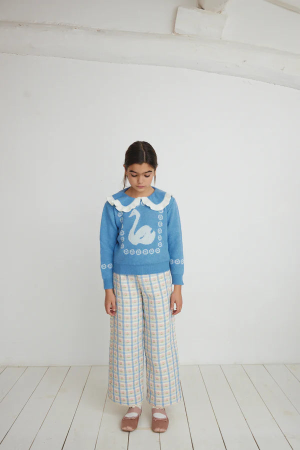 BEBE ORGANIC ANNIKA SWEATER / BLUE SWAN