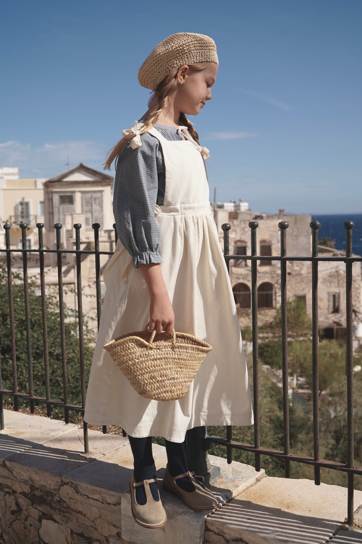 HOUSE OF PALOMA BECHET BLOUSE / AZURE VICHY