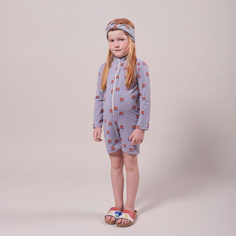 BOBO CHOSES CHOCOLATE FLOWERS SWIM PLAYSUIT