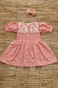 BONJOUR DIARY PINK DENIM TUNIC + BOW / ROSA BLOOM - Milk + Bots
