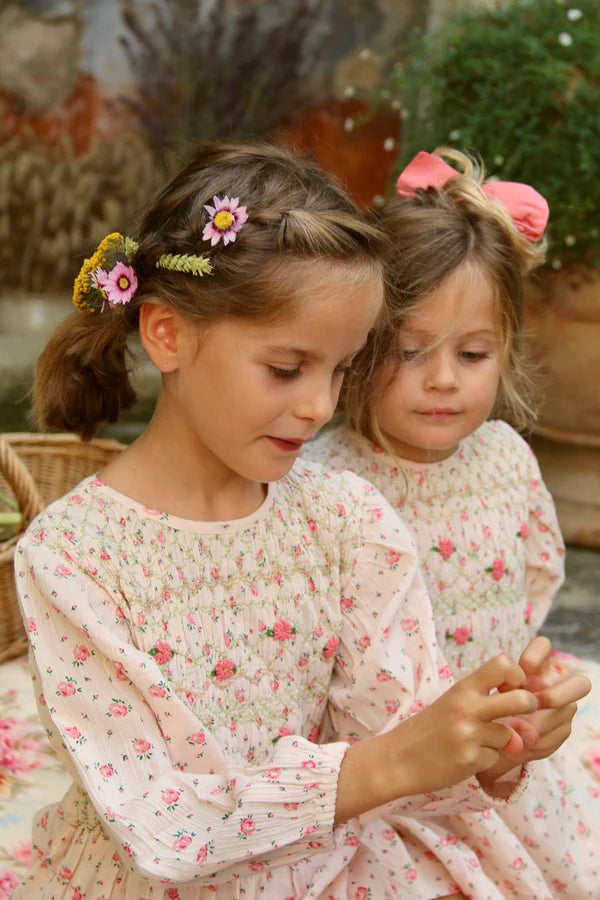 BONJOUR DIARY SMOCKED BLOUSE / ROSA BLOOM