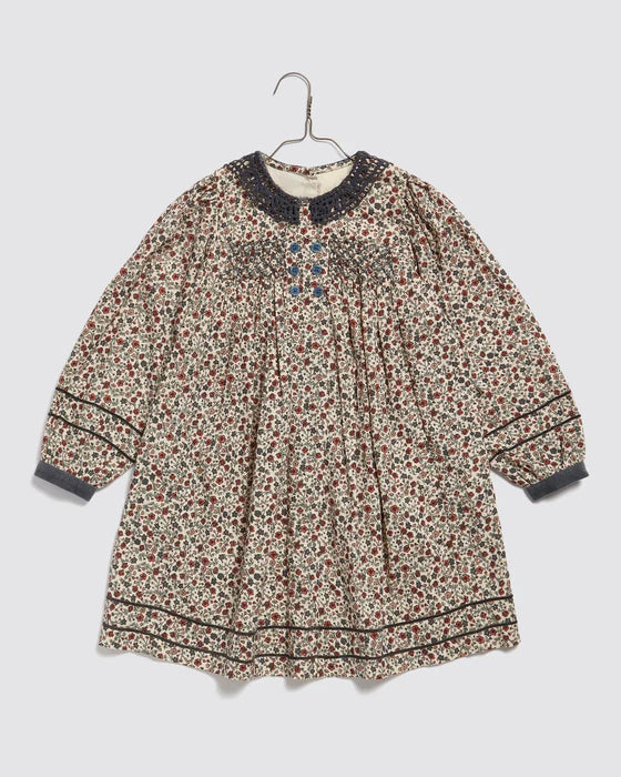 LITTLE COTTON CLOTHES ETTA SMOCKED DRESS
