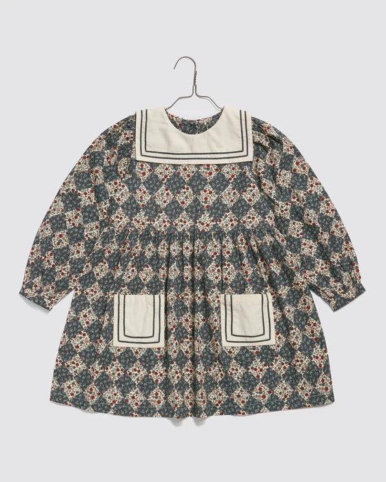 LITTLE COTTON CLOTHES EVA SAILOR DRESS / Harlequin Floral