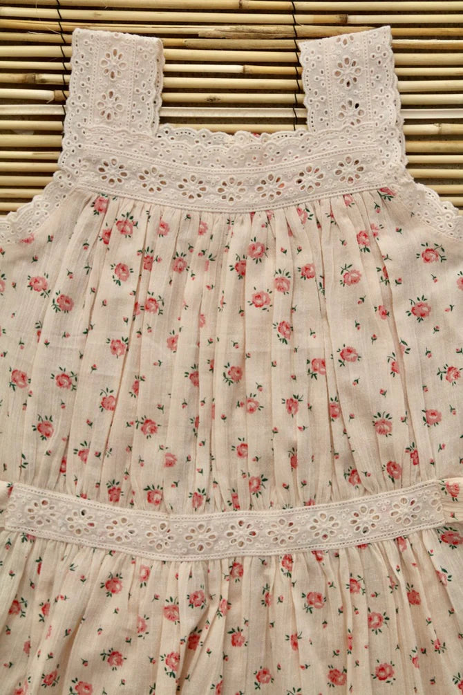 ベ*中様 bonjour diary Eleonore Dress With P BONJOUR DIARY ELEONORE DRESS + PANTY / ROSA BLOOM - Milk + Bots