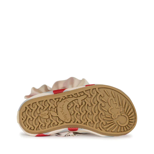 KONGES SLOJD FRILL SWIM SHOES / AMOUR BLUE STRIPE