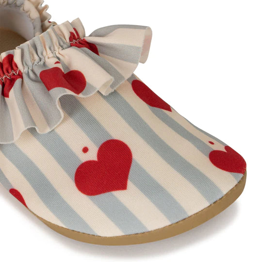 KONGES SLOJD FRILL SWIM SHOES / AMOUR BLUE STRIPE