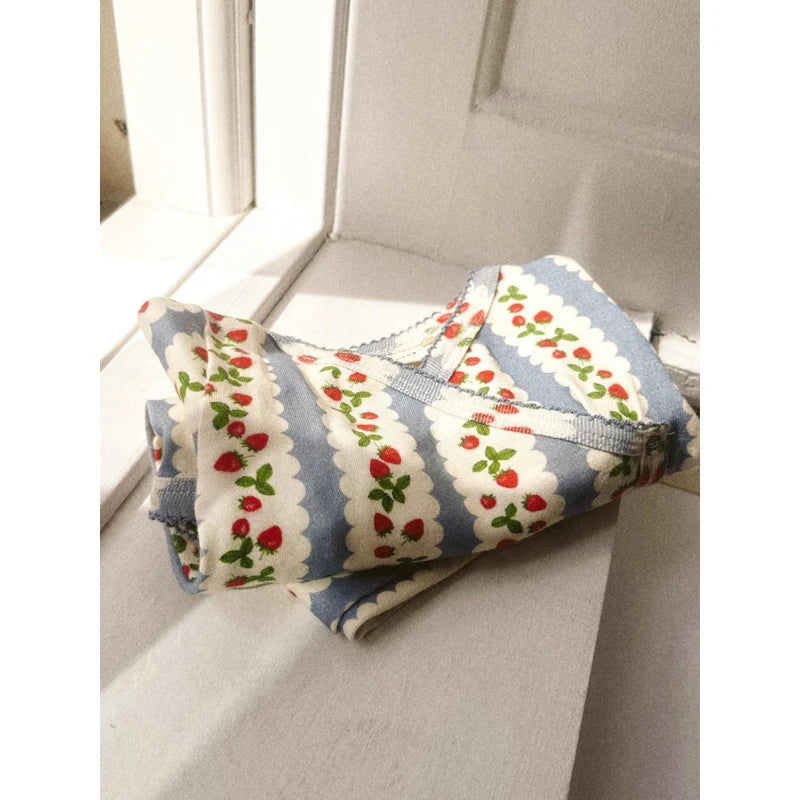 FLOESS Fresa Strawberry Jersey Basic BLOUSE / BLUE