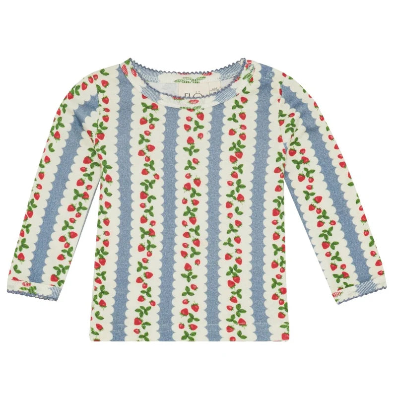 FLOESS Fresa Strawberry Jersey Basic BLOUSE / BLUE