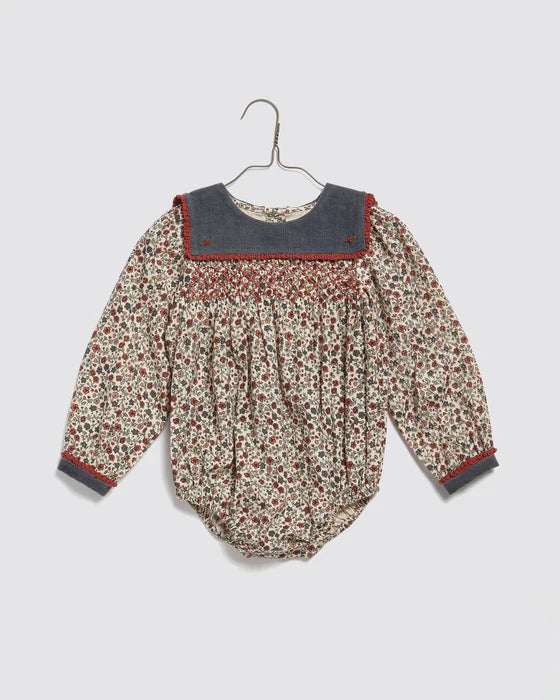 LITTLE COTTON CLOTHES HALLIE ROMPER / COTTAGE FLORAL