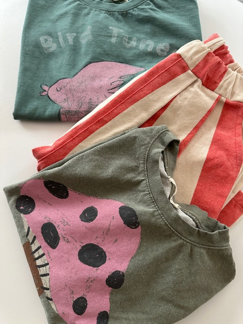 RETRO BIG STRIPE PANT / CANDY APPLE