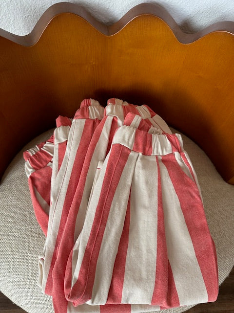 RETRO BIG STRIPE PANT / CANDY APPLE