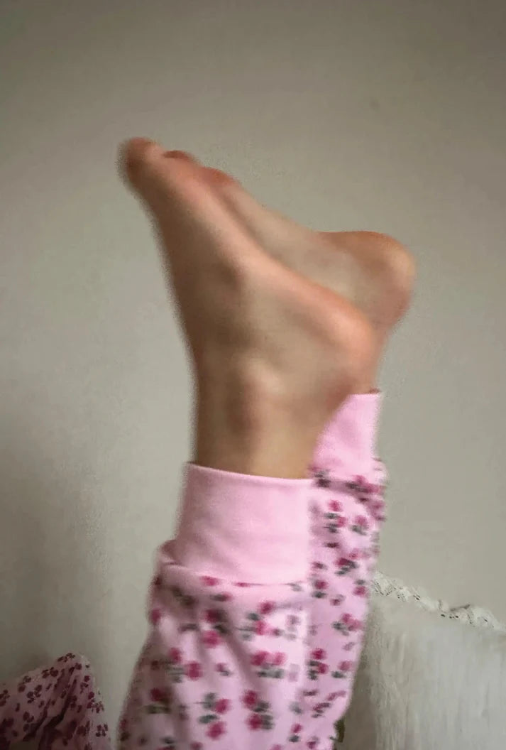 SLEEPY DOE KIDS CLASSIC PAJAMA SET / PINK TEA FLORAL