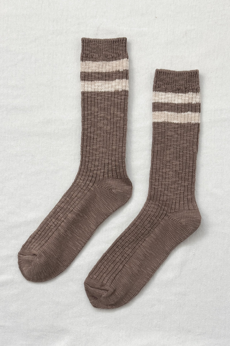 LE BON COTTAGE VARSITY SOCKS / FLAX