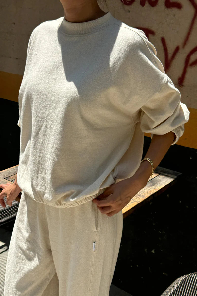 LE BON SHOPPE DAISY LONG SLEEVE TOP / NATUREL