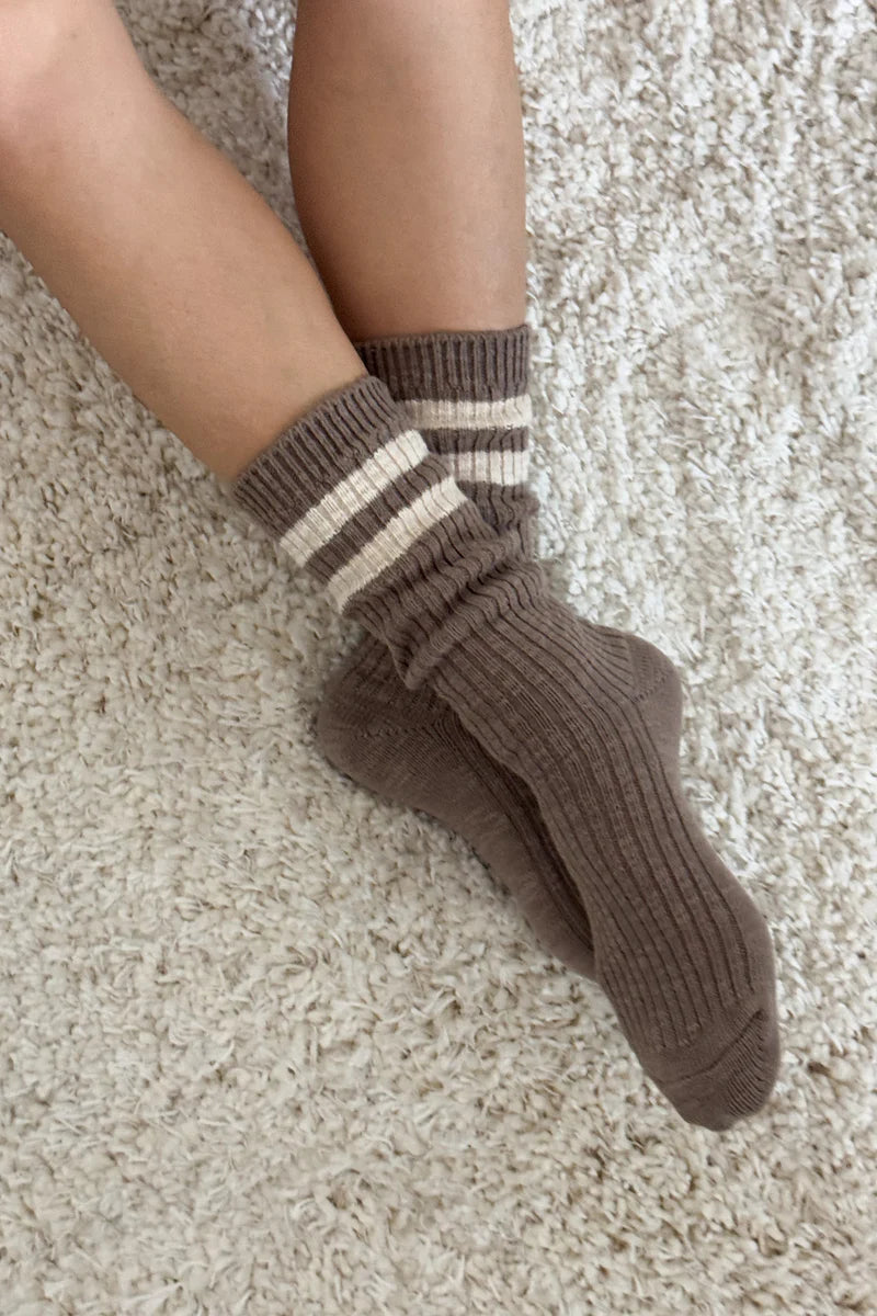 LE BON COTTAGE VARSITY SOCKS / FLAX
