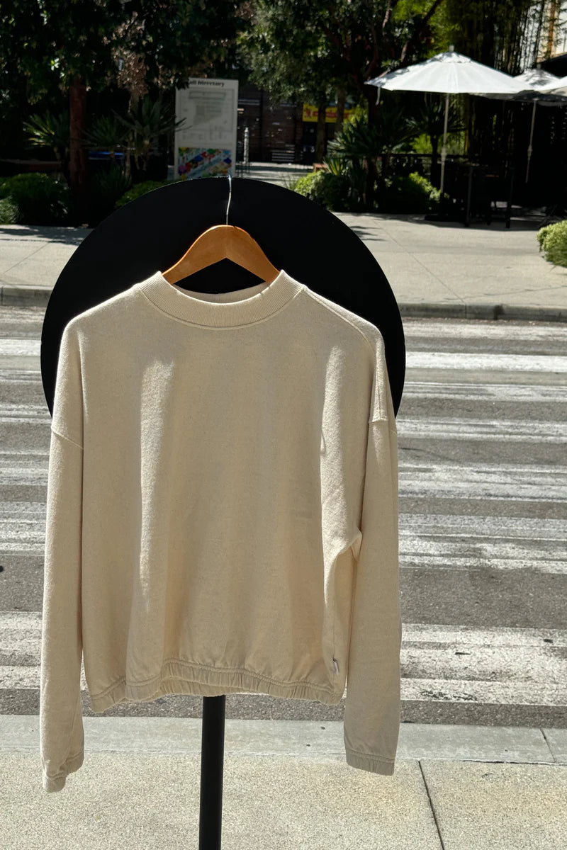 LE BON SHOPPE DAISY LONG SLEEVE TOP / NATUREL