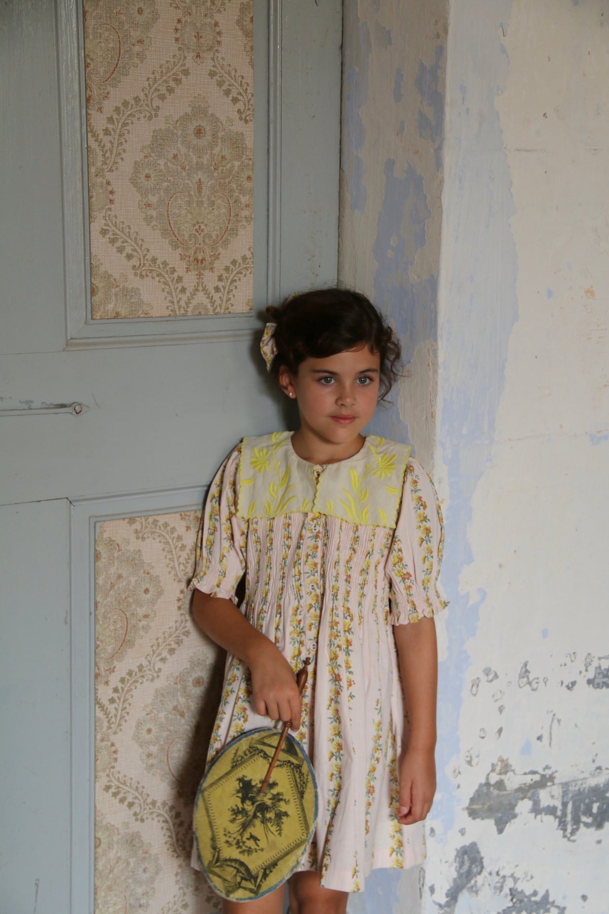 BONJOUR DIARY TUNIC + BOW HAIR PIN / FLOWER GARLAND