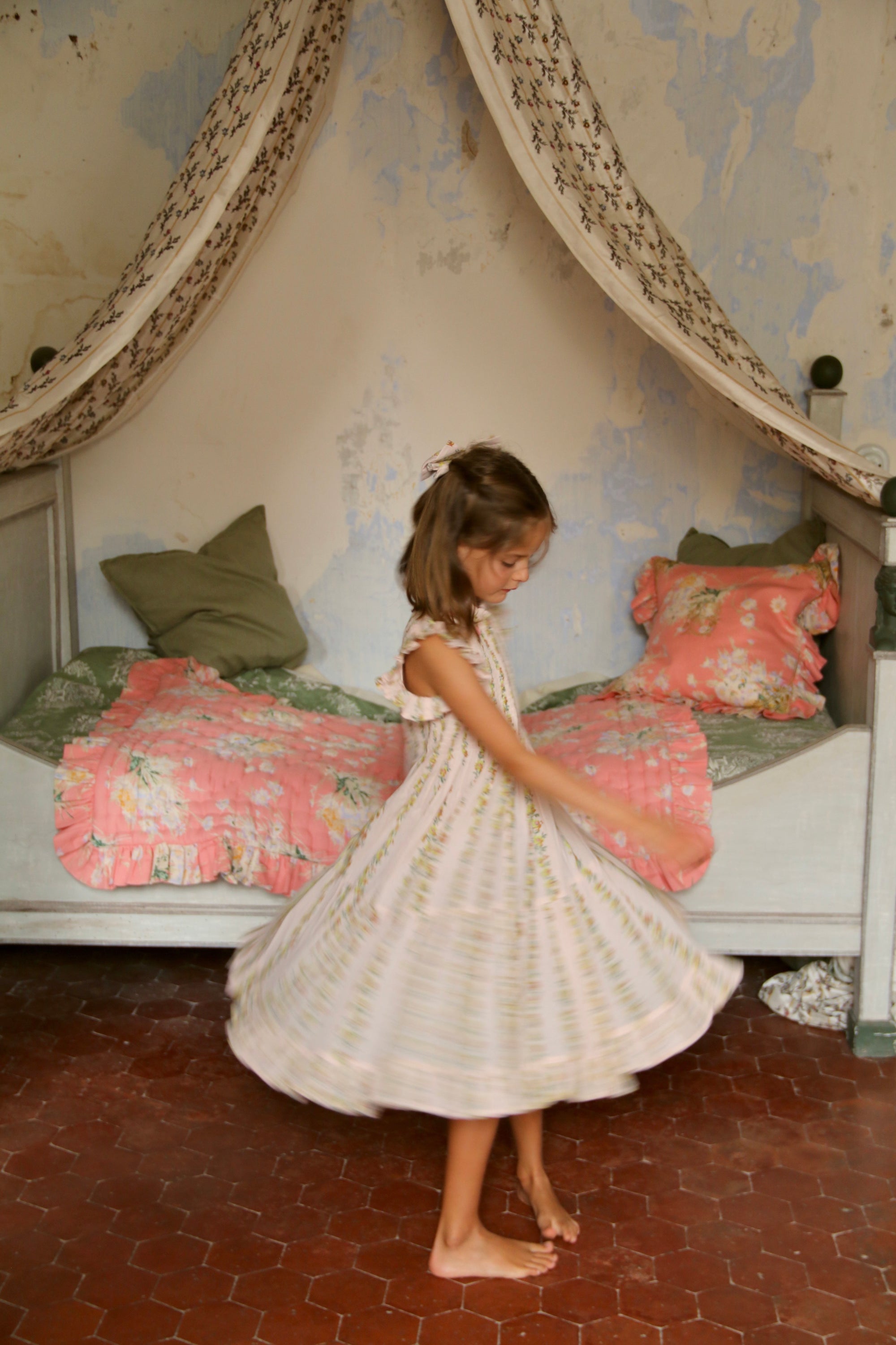 BONJOUR DIARY IBIZA LONG FLOWER DANCE DRESS
