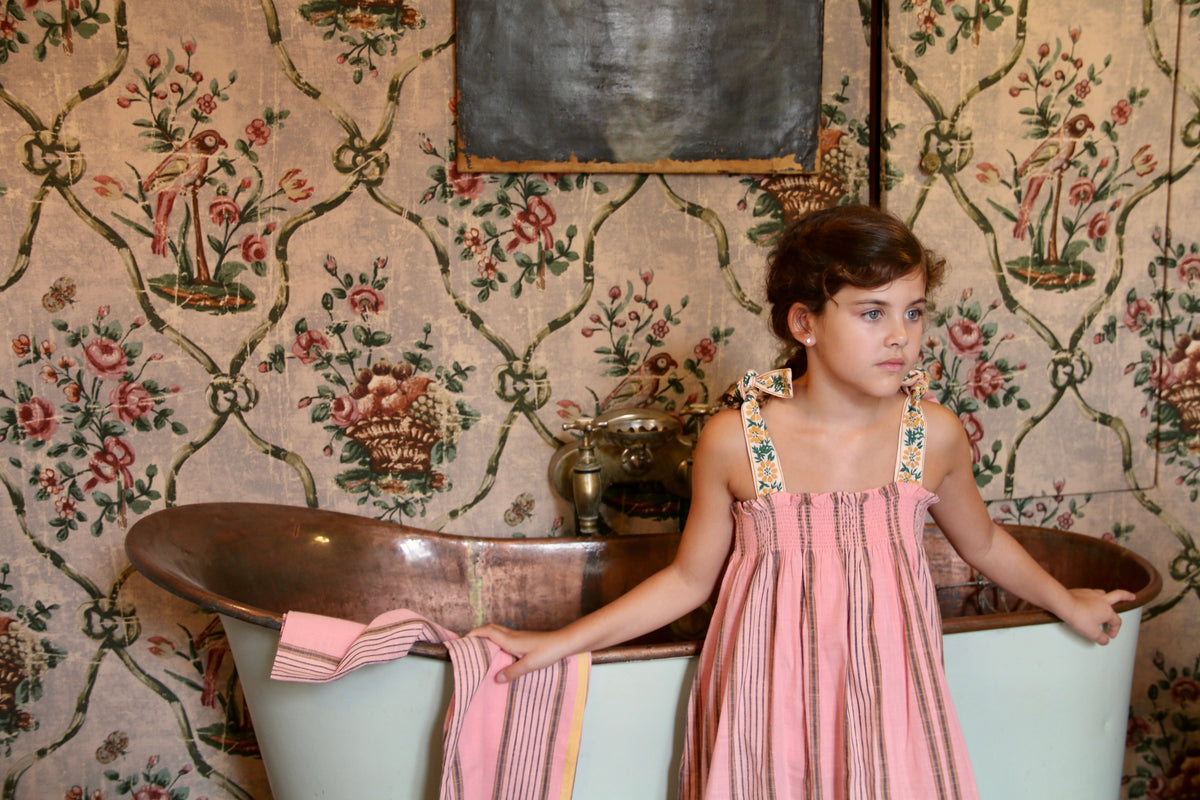 BONJOUR DIARY DRESS PINK STRIPED SKIRT