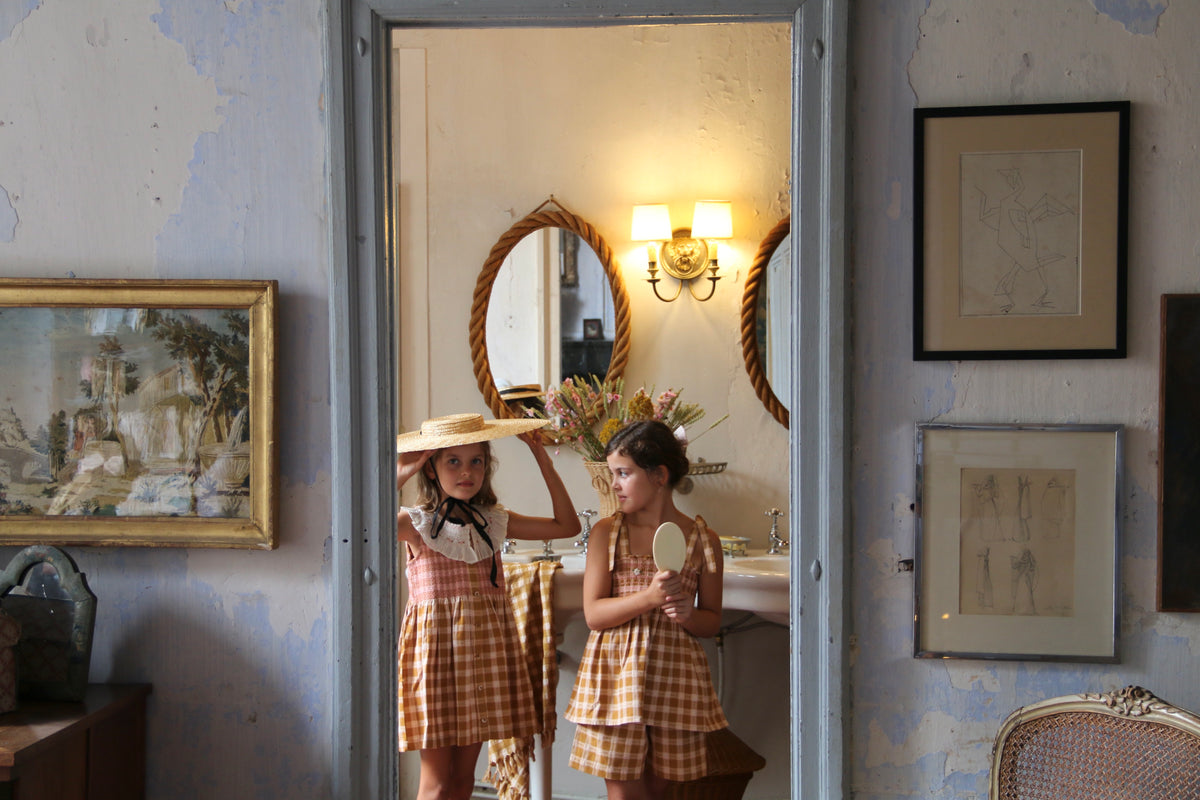 BONJOUR DIARY SHORTS + TOP SET / CARAMEL STRAWBERRY