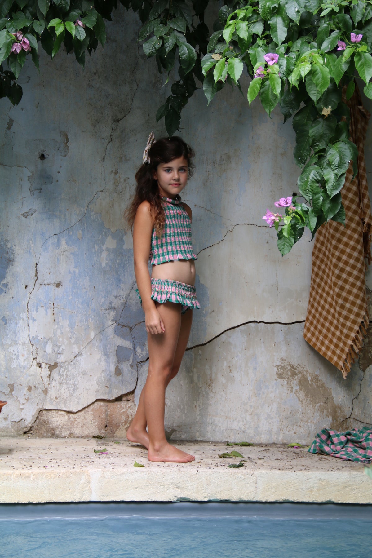 BONJOUR DIARY MINT STRAWBERRY VICHY SWIMSUIT - Milk + Bots