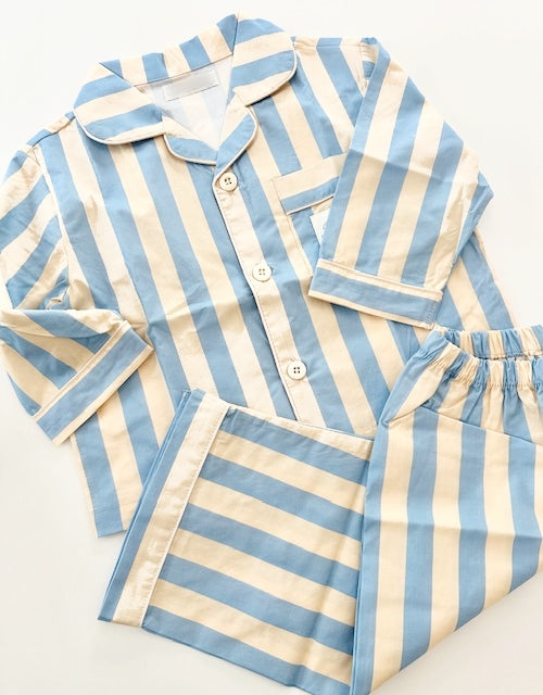 CANDY STRIPE PAJAMA SET / BLUE