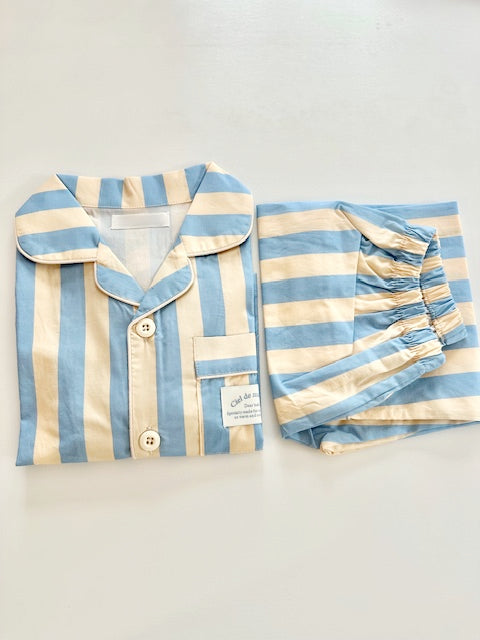 CANDY STRIPE PAJAMA SET / BLUE