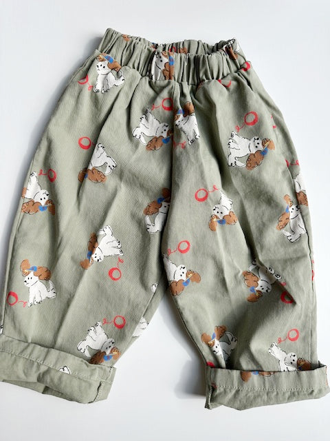 EASY PEASY PANTS / PISTACHIO / PUPPY