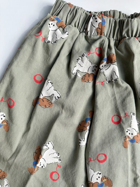 EASY PEASY PANTS / PISTACHIO / PUPPY