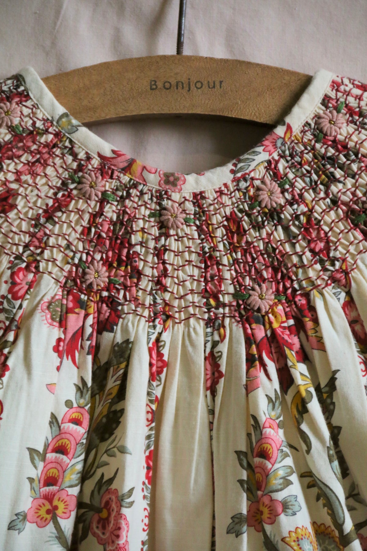 BONJOUR DIARY DRESS / JACQUELINE BORDER PRINT