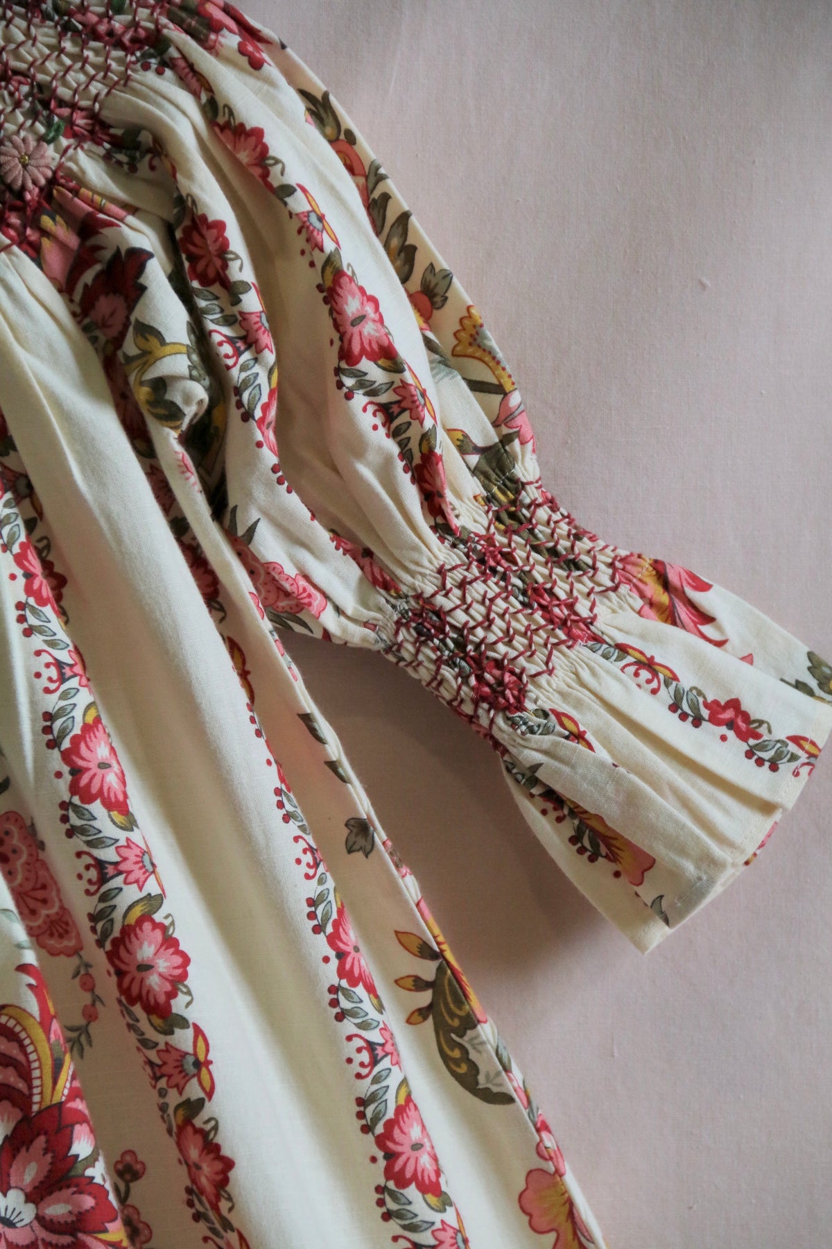 BONJOUR DIARY DRESS / JACQUELINE BORDER PRINT