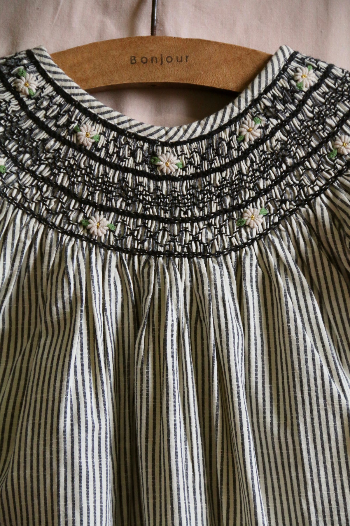 BONJOUR DIARY DRESS / BLACK STRIPE