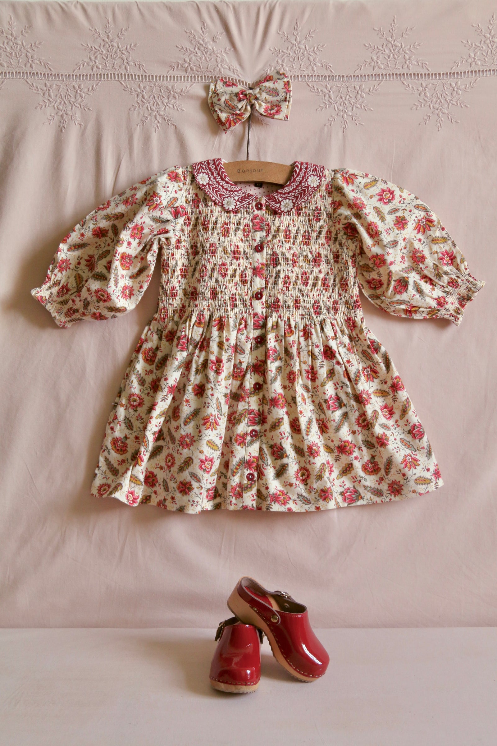 BONJOUR DIARY TUNIQUE W/ HAIRCLIP / ALINE PRINT