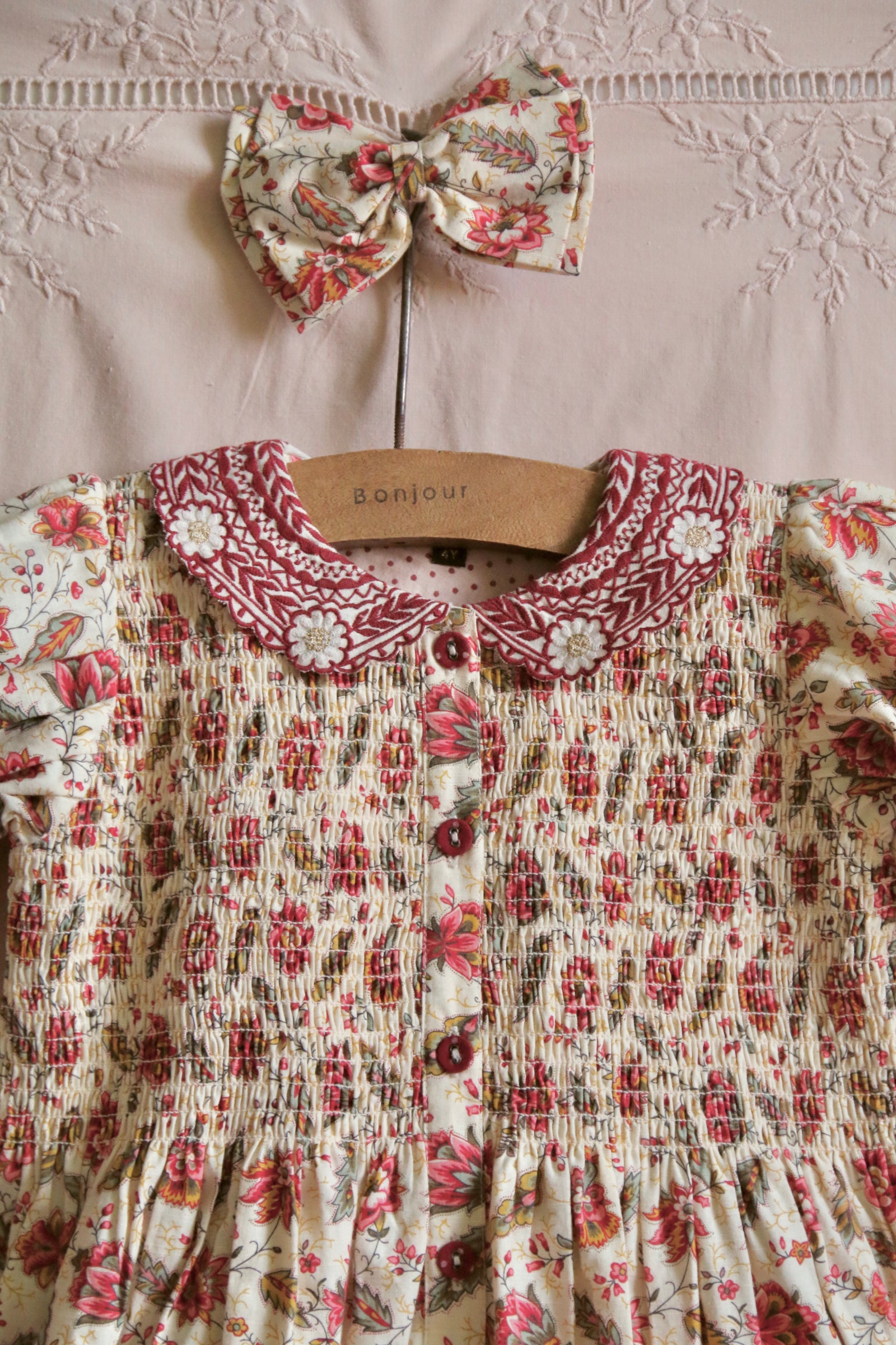 BONJOUR DIARY TUNIQUE W/ HAIRCLIP / ALINE PRINT