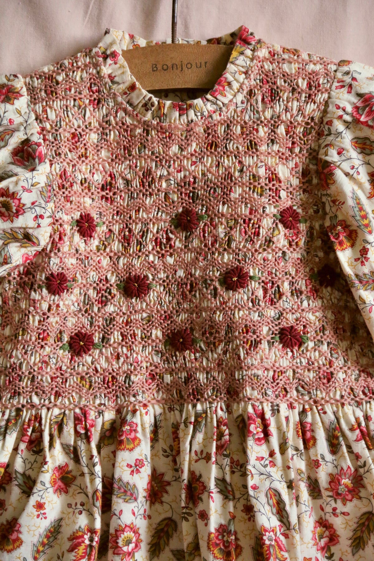 BONJOUR DIARY HANDSMOCK BLOUSE / ALINE PRINT