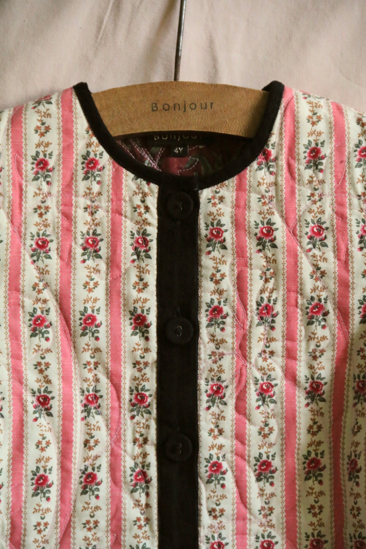 BONJOUR DIARY COAT DRESS + SCARF / PINK STRIPE TAPESTRY