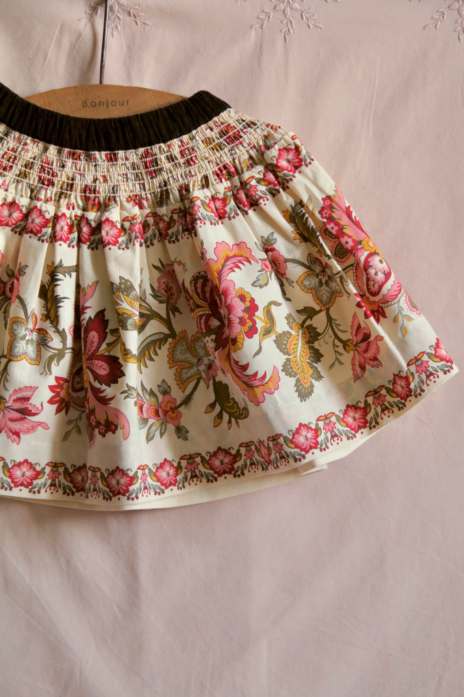 BONJOUR DIARY SKIRT / JACQUELINE BORDER + ALINE PRINT