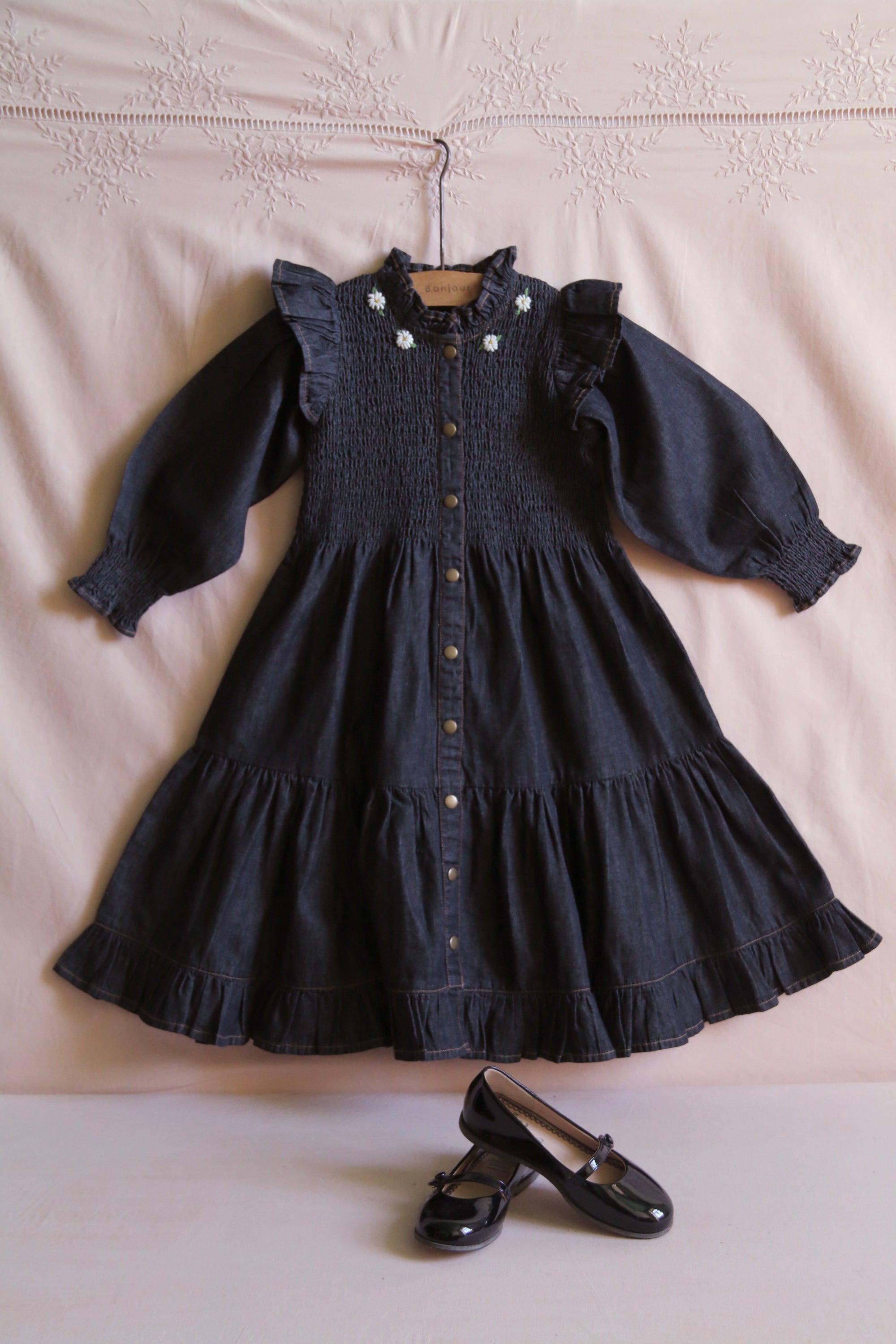 BONJOUR DIARY IBIZA DRESS / BLACK DENIM