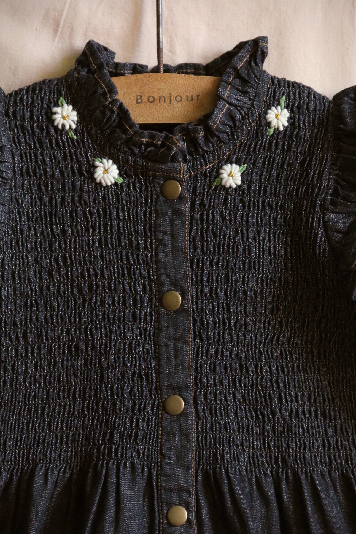 BONJOUR DIARY IBIZA DRESS / BLACK DENIM