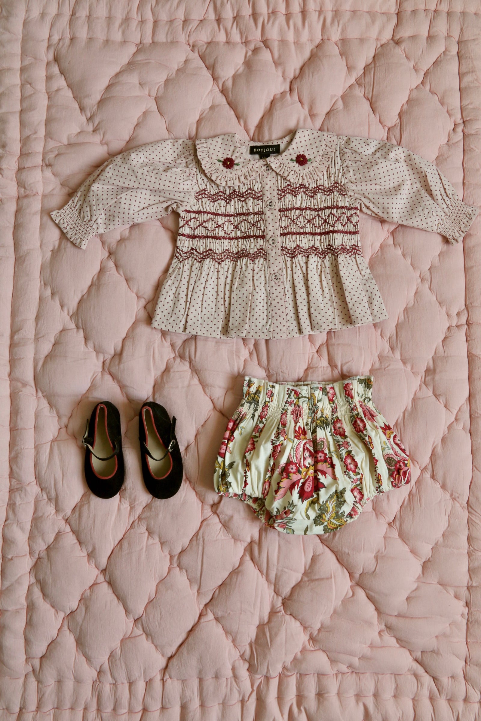 BONJOUR DIARY BABY SET / PINK DOT