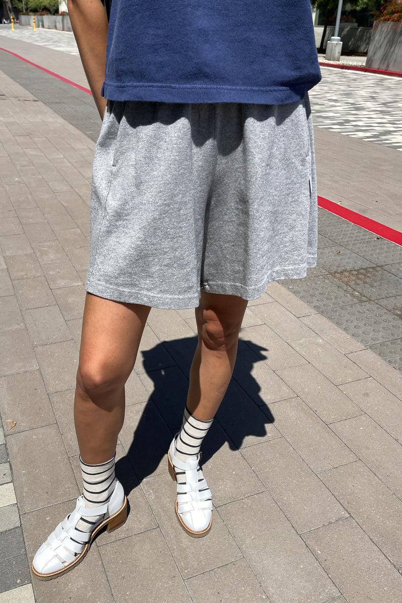 LE BON SHOPPE FLARED BASKETBALL SHORTS / HEATHER GREY