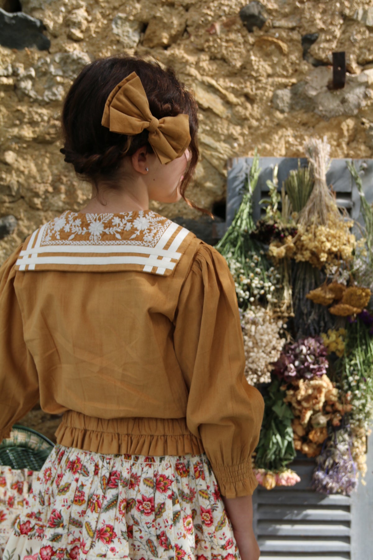 BONJOUR DIARY SAILOR BLOUSE / CURRY