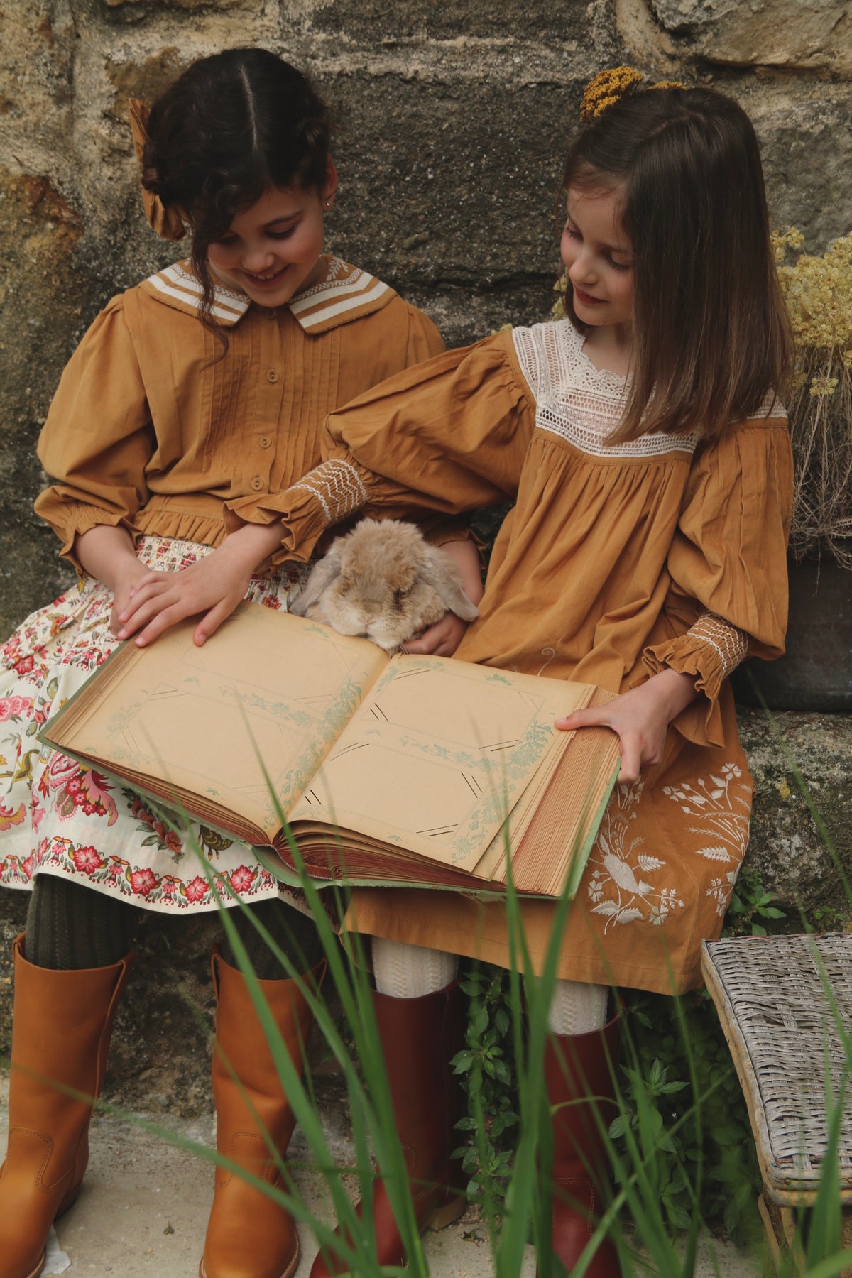 BONJOUR DIARY DRESS W/ HAIRCLIP / CURRY