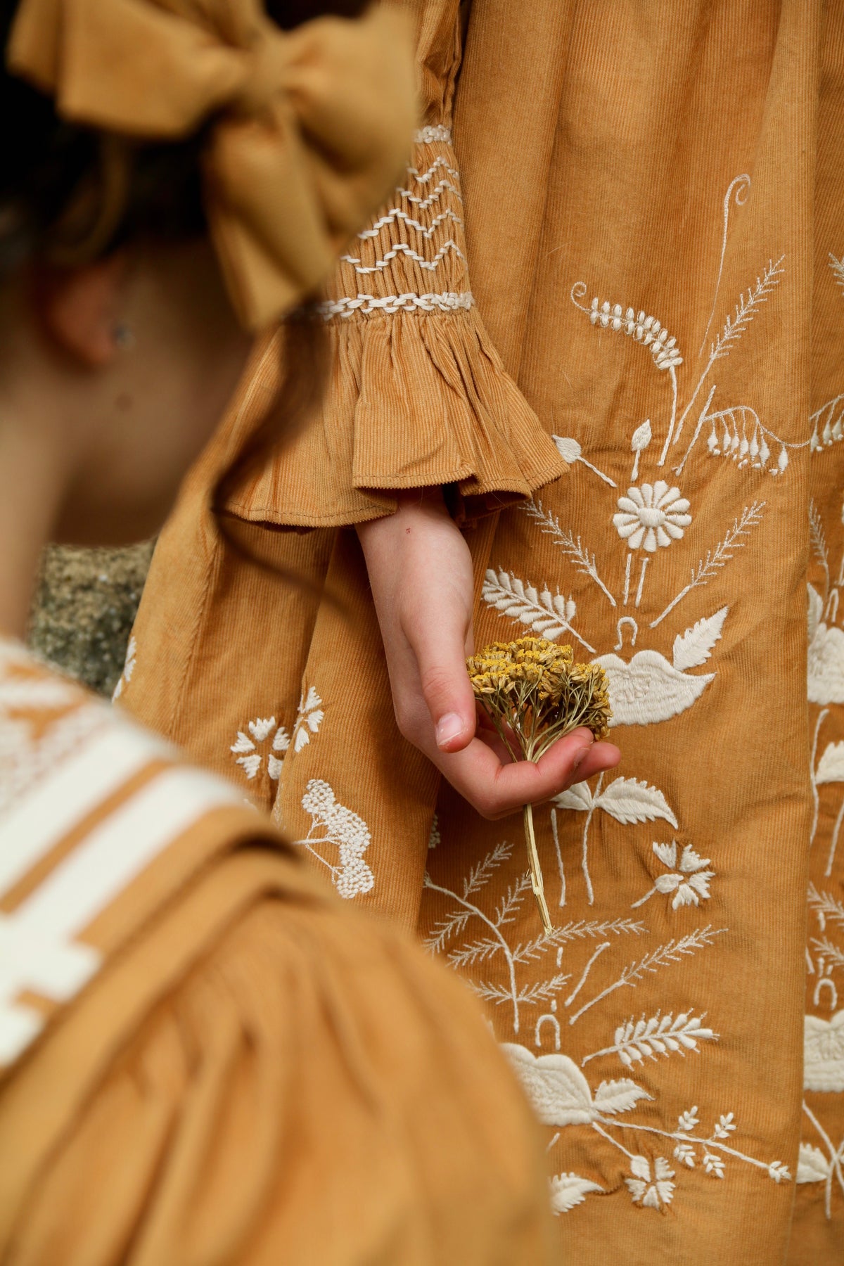 BONJOUR DIARY DRESS W/ HAIRCLIP / CURRY