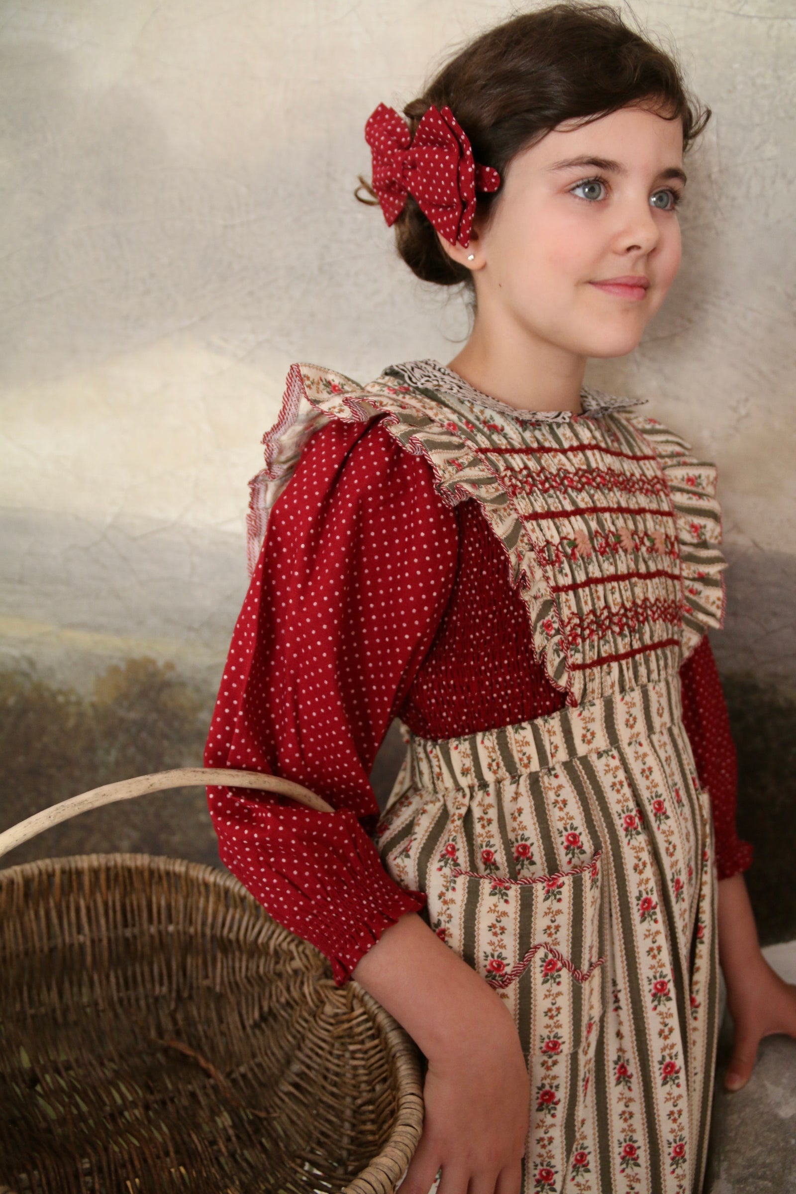 BONJOUR DIARY APRON DRESS / TAPESTRY KHAKI STRIPE