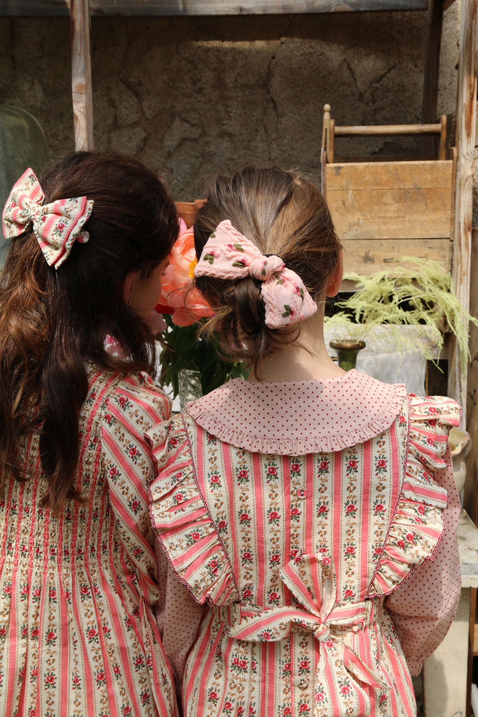 BONJOUR DIARY APRON DRESS / TAPESTRY PINK STRIPE