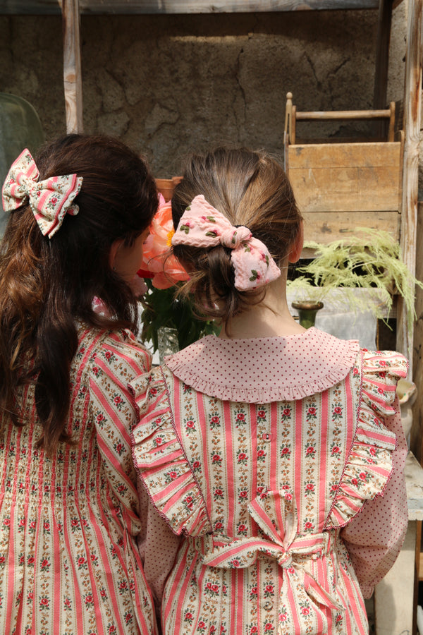 BONJOUR DIARY APRON DRESS / TAPESTRY PINK STRIPE - Milk + Bots