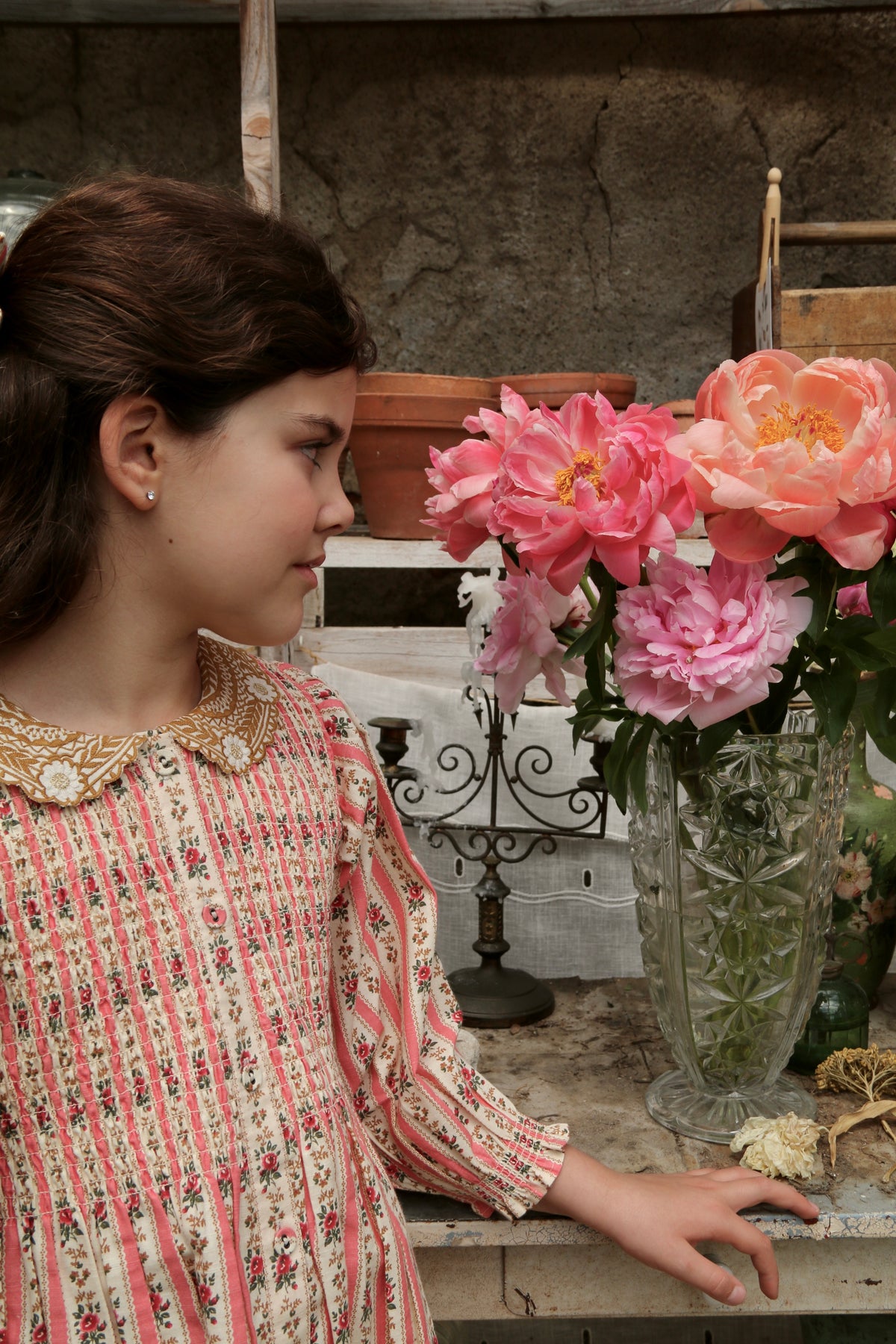 BONJOUR DIARY TUNIQUE W/ HAIRCLIP / TAPESTRY PINK STRIPE