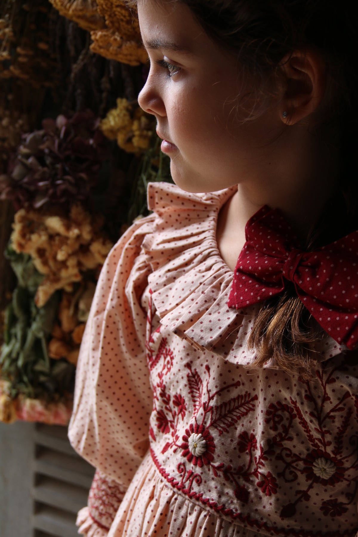 BONJOUR DIARY Tunic DRESS / Iris pink polka dots